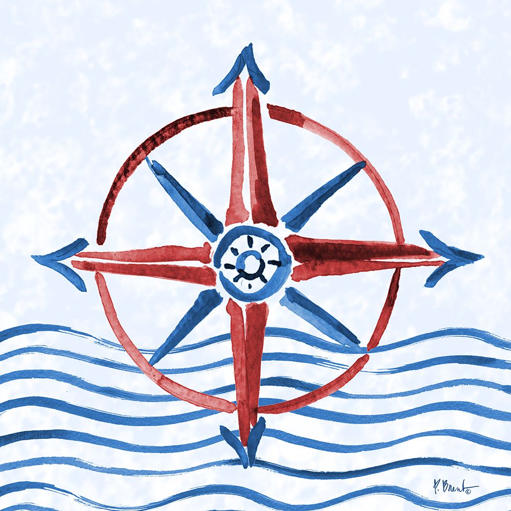 Brushstroke Nautical III art print by Paul Brent for $57.95 CAD