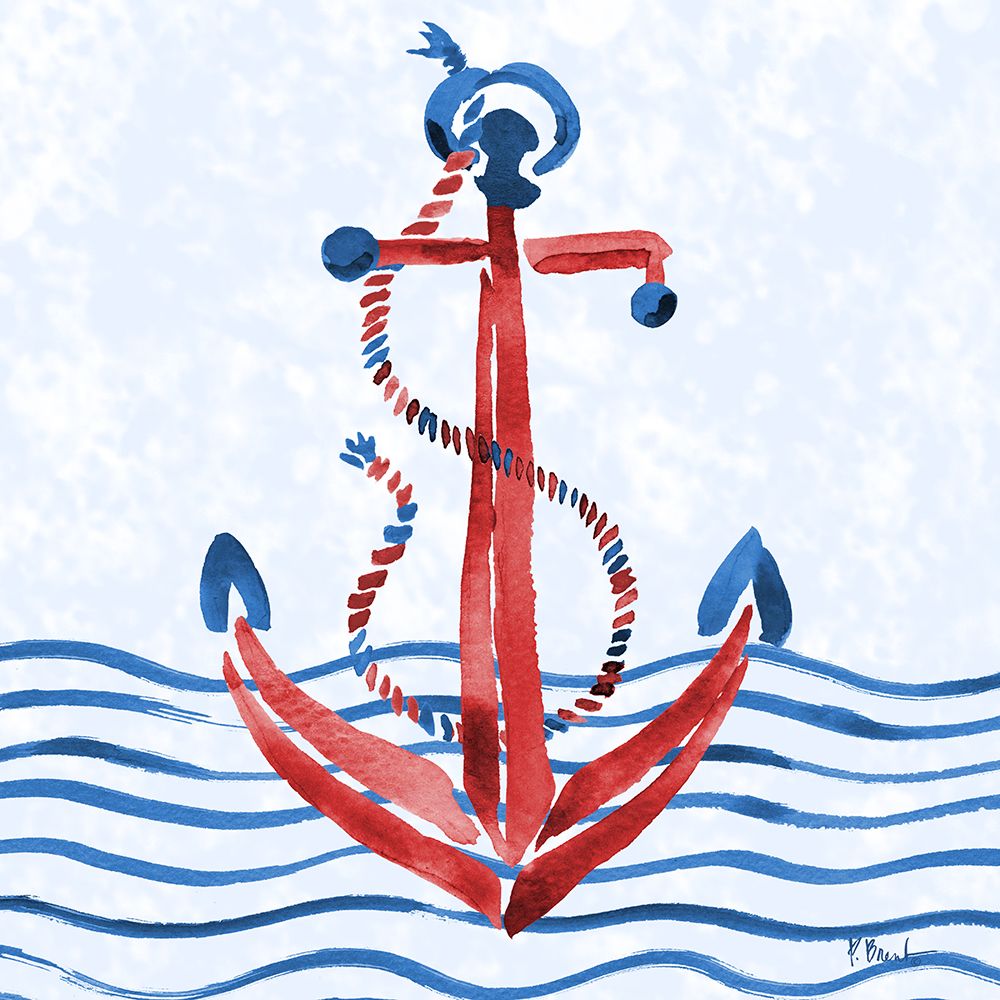 Brushstroke Nautical IV art print by Paul Brent for $57.95 CAD