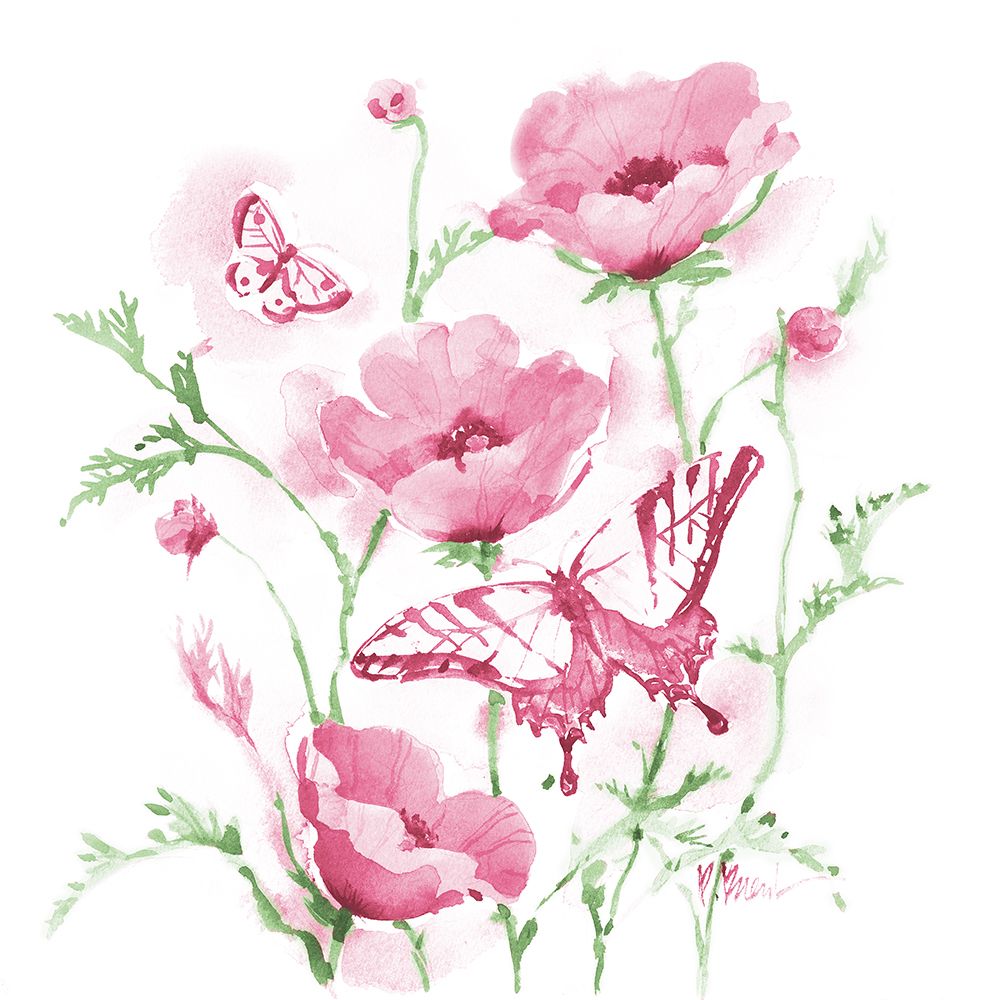 Province Poppies and Butterflies art print by Paul Brent for $57.95 CAD