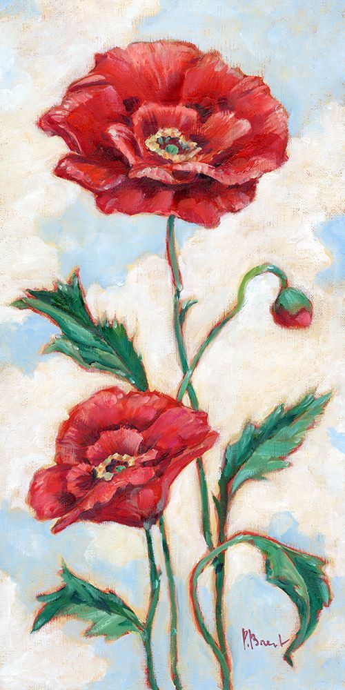 Cloudscape Poppies I art print by Paul Brent for $57.95 CAD