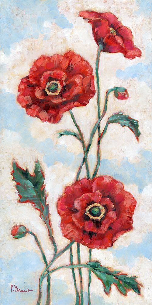 Cloudscape Poppies II art print by Paul Brent for $57.95 CAD