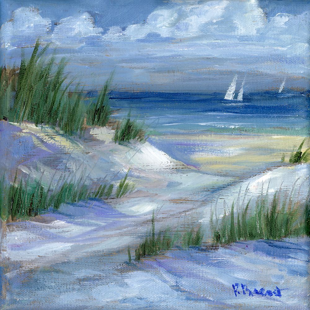 Crooked Island Dunes and Sailboats art print by Paul Brent for $57.95 CAD