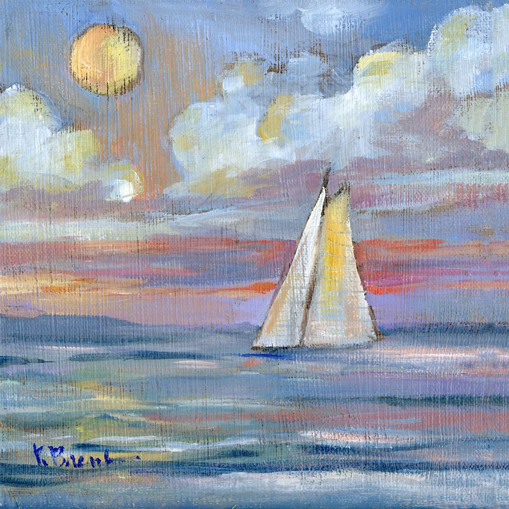 Crooked Island Sunset Sail art print by Paul Brent for $57.95 CAD