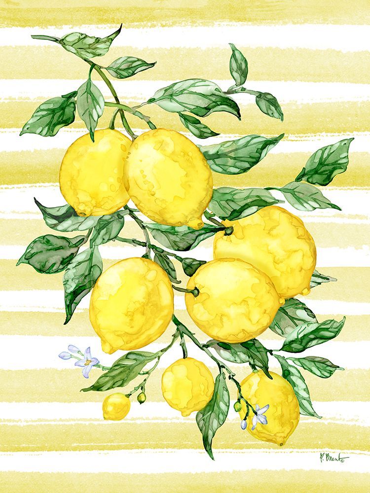 Juicy Lemon Vine Vertical art print by Paul Brent for $57.95 CAD