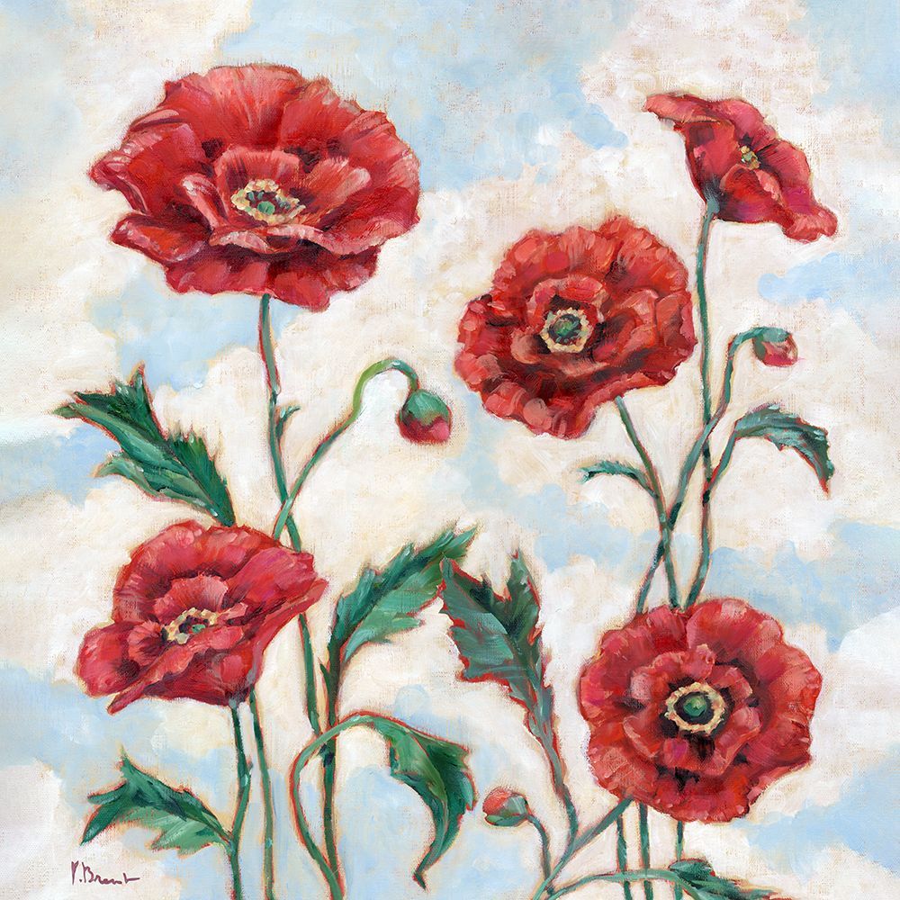 Cloudscape Poppies Duo art print by Paul Brent for $57.95 CAD