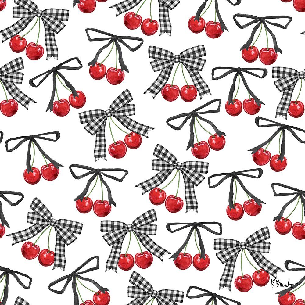 Lucky Cherries Repeat art print by Paul Brent for $57.95 CAD