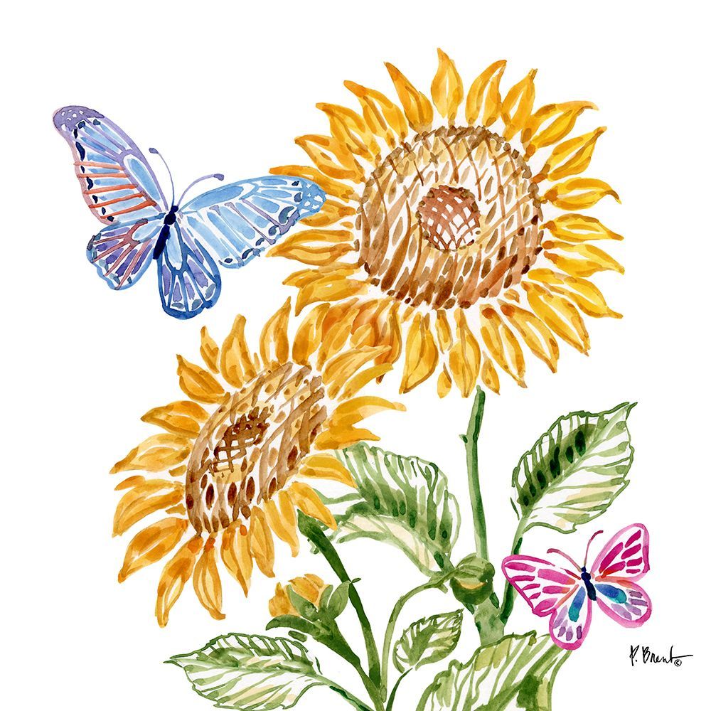 Brushstroke Florals and Butterflies IV art print by Paul Brent for $57.95 CAD