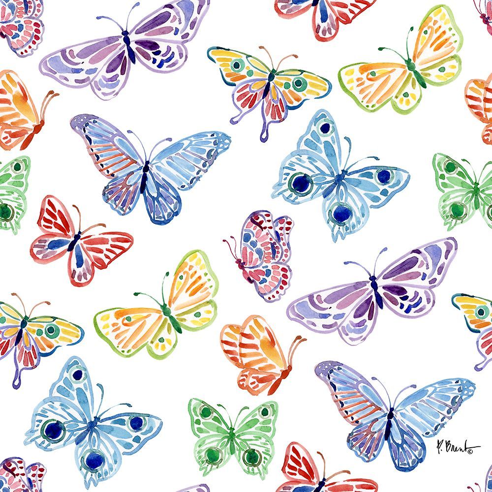 Brushstroke Butterflies Repeat art print by Paul Brent for $57.95 CAD