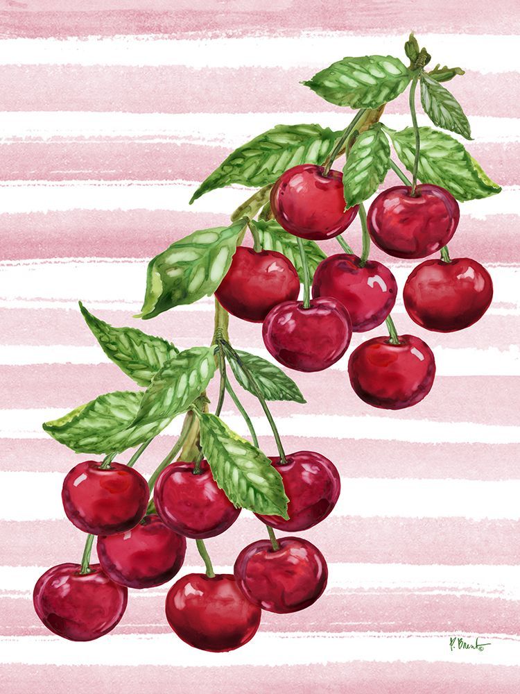 Juicy Cherry Vine Vertical art print by Paul Brent for $57.95 CAD