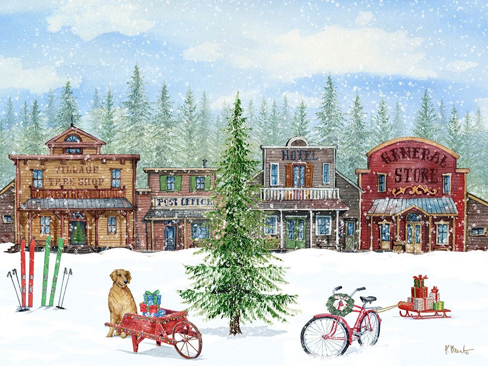 Holiday Town Horizontal art print by Paul Brent for $57.95 CAD