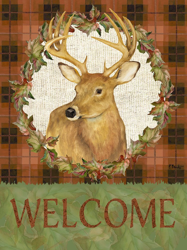 Rustic Horned Plaid Vertical art print by Paul Brent for $57.95 CAD