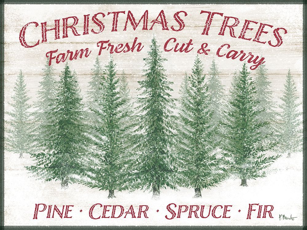 Christmas Tree Farm Sign Horizontal art print by Paul Brent for $57.95 CAD