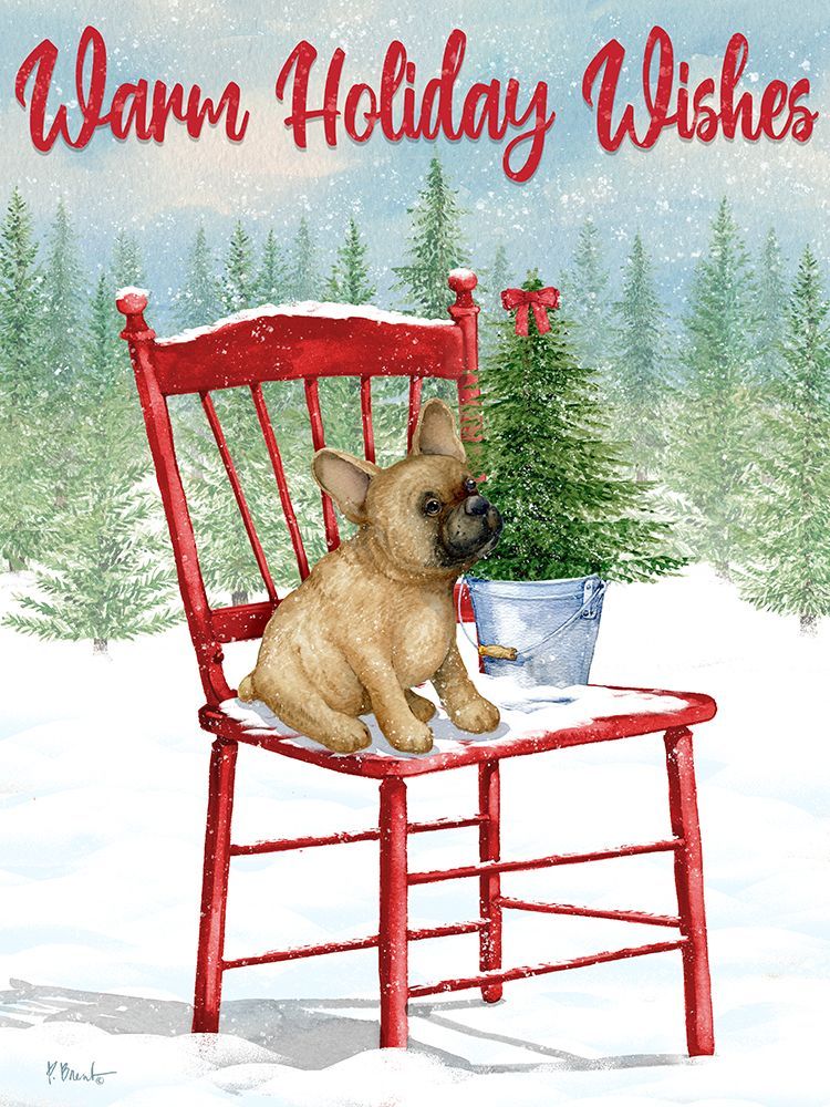 Holiday Dog Chair I art print by Paul Brent for $57.95 CAD