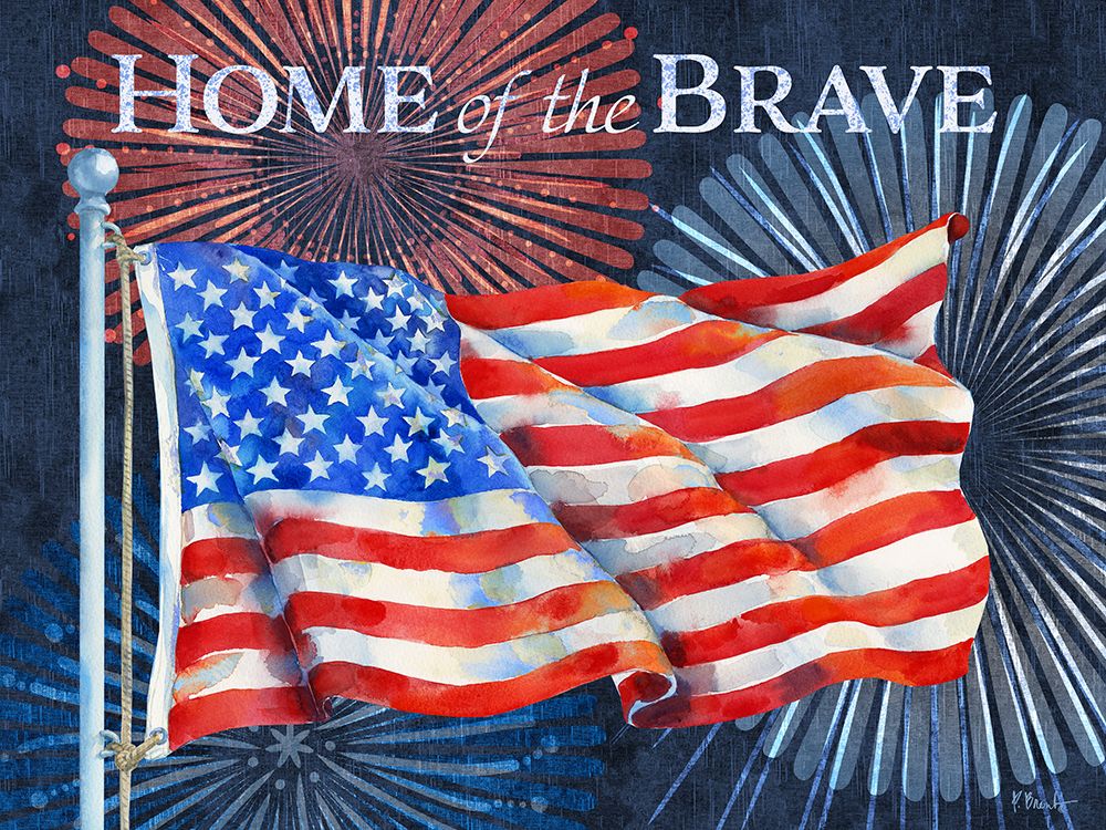 Home of the Brave Flag art print by Paul Brent for $57.95 CAD