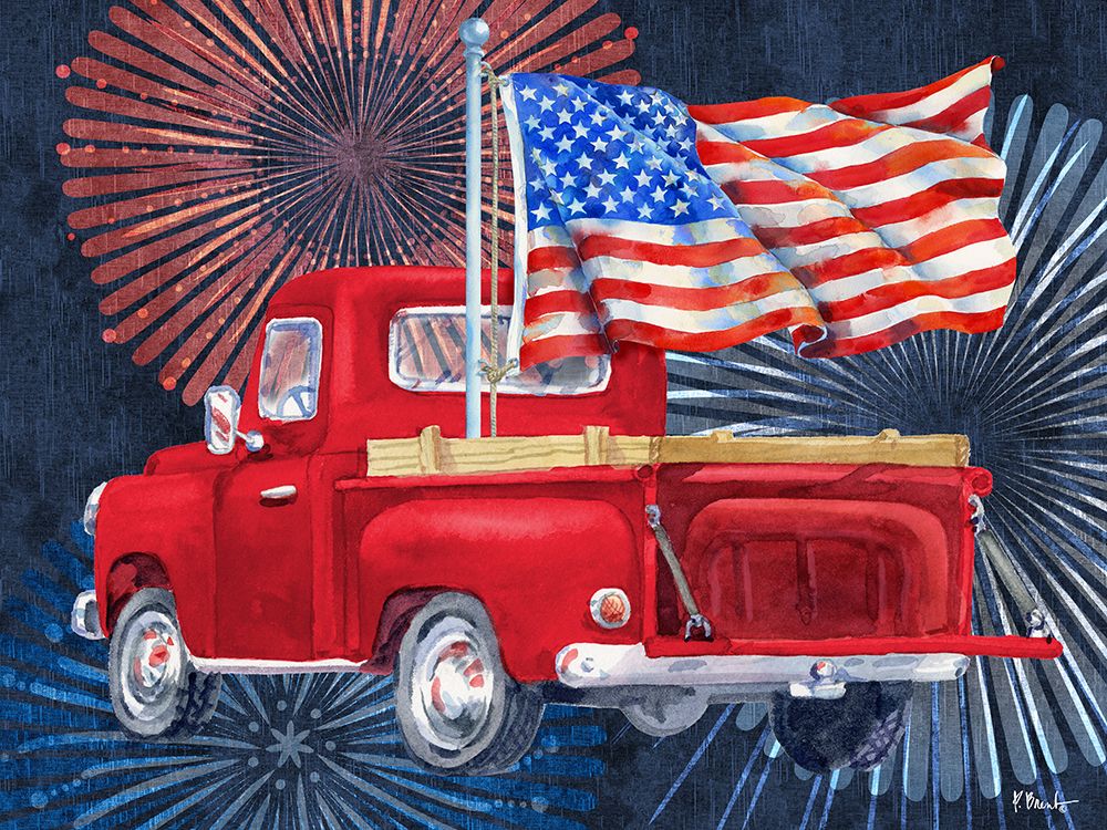 Freedom Flag Truck art print by Paul Brent for $57.95 CAD