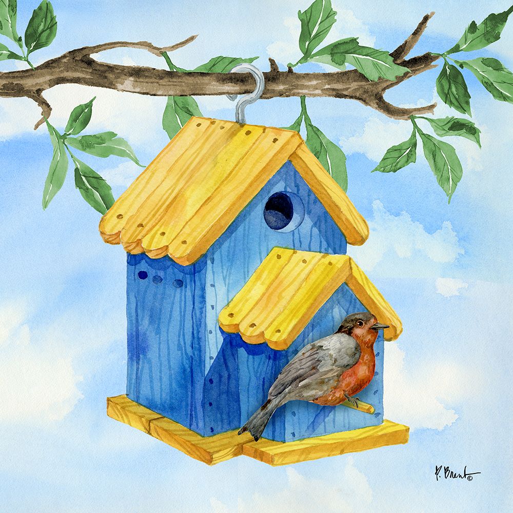 Hanging Bird House I ΓÇô Colorful art print by Paul Brent for $57.95 CAD