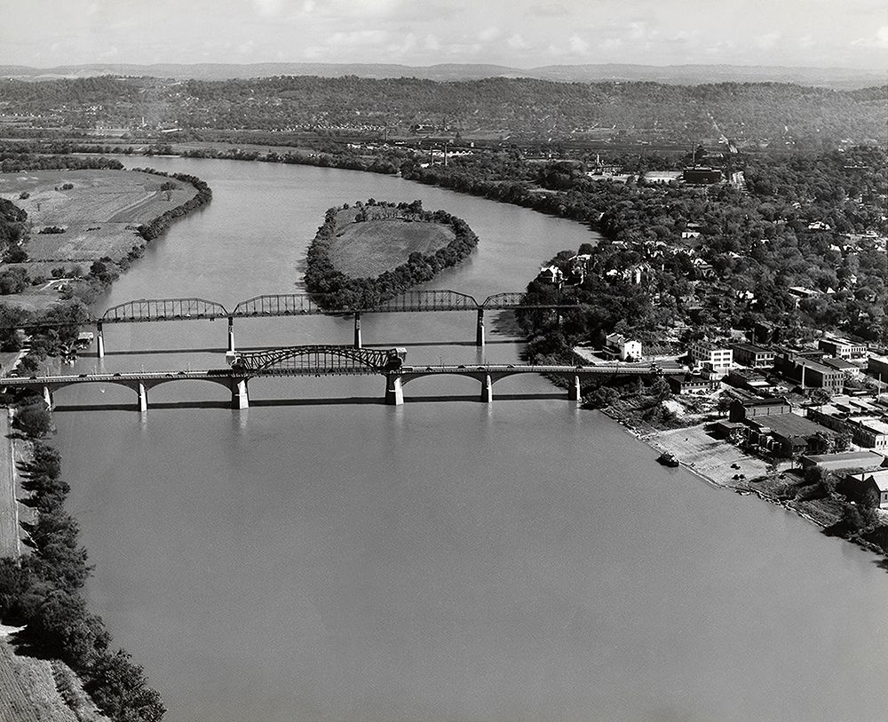 Aerial Chattanooga 1942 art print by Rachel Lee for $57.95 CAD