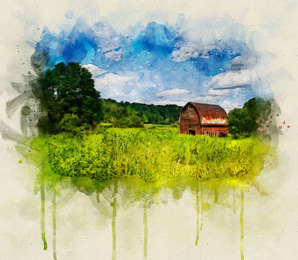 Barn 2 Watercolor art print by Rachel Lee for $57.95 CAD