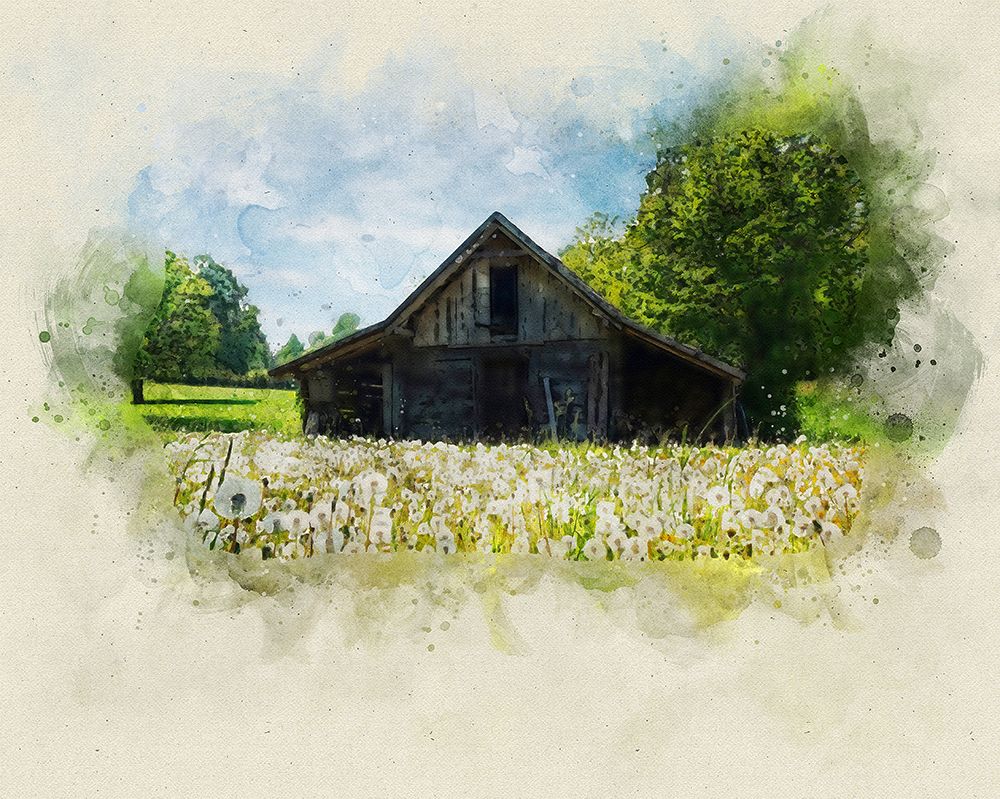Barn 4 Watercolor art print by Rachel Lee for $57.95 CAD