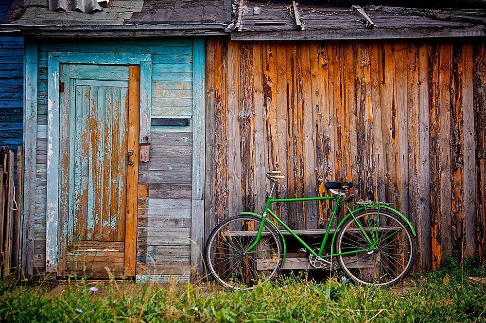 Barn And Bike art print by Rachel Lee for $57.95 CAD