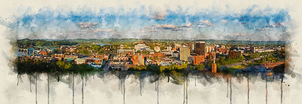 Cameron Hill View Watercolor art print by Rachel Lee for $57.95 CAD