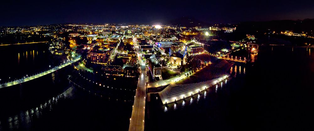 Chattanooga Night Aerial art print by Rachel Lee for $57.95 CAD