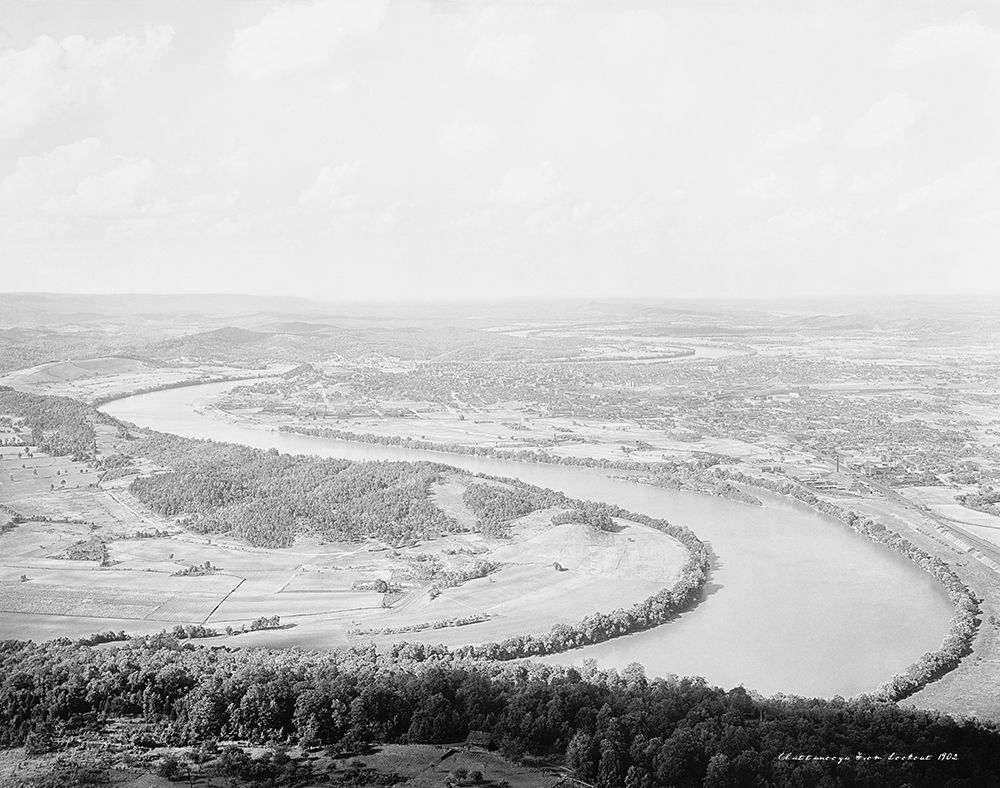 Chattanooga TN River from Lookout 1902 art print by Rachel Lee for $57.95 CAD