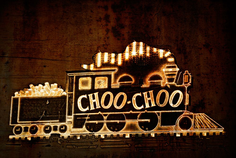 Choo Choo Sign Textured art print by Rachel Lee for $57.95 CAD