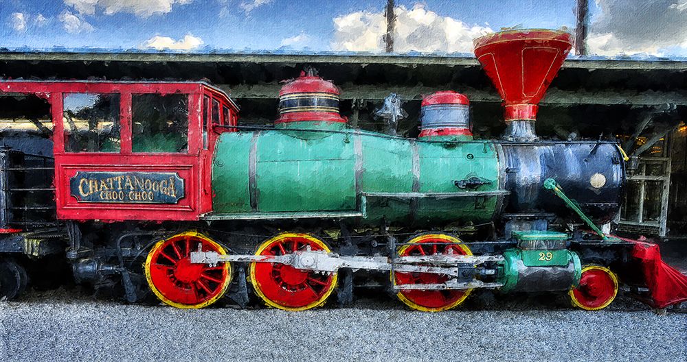 Choo Choo Train Oil Paint art print by Rachel Lee for $57.95 CAD
