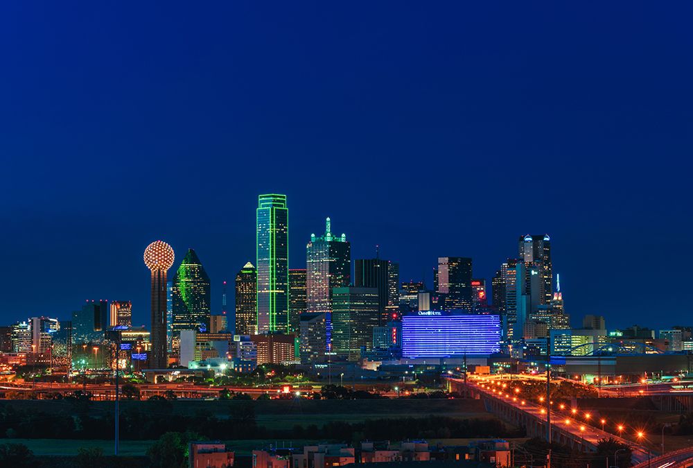 Cityscape Dallas art print by Rachel Lee for $57.95 CAD