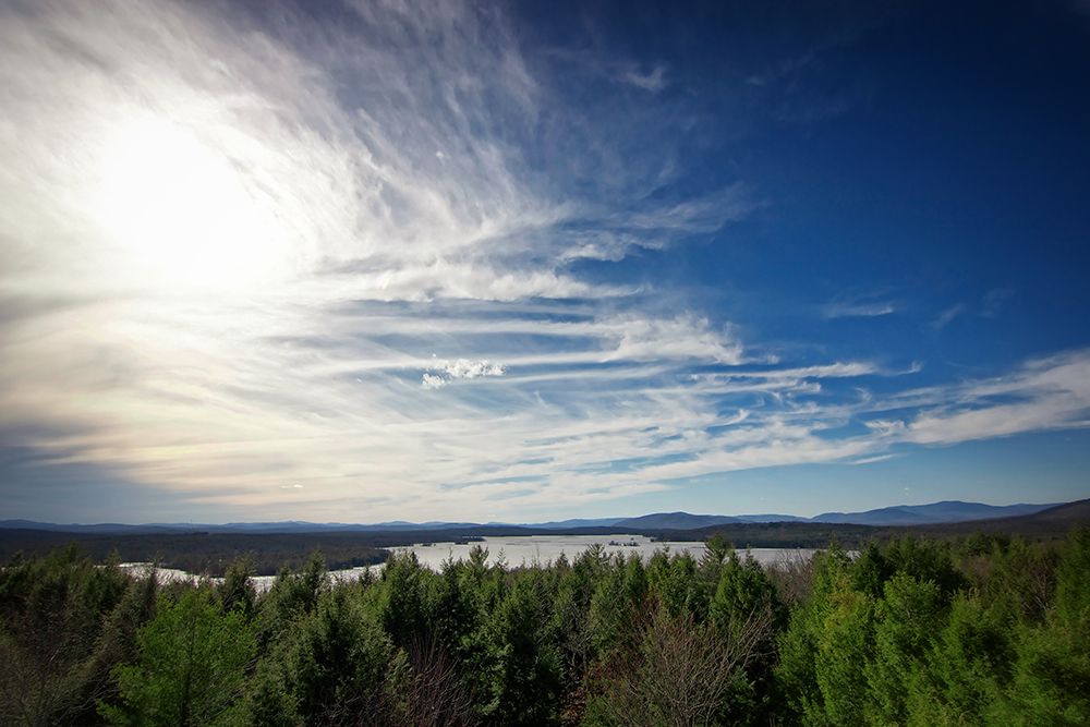 Clouds Trees Lake art print by Rachel Lee for $57.95 CAD