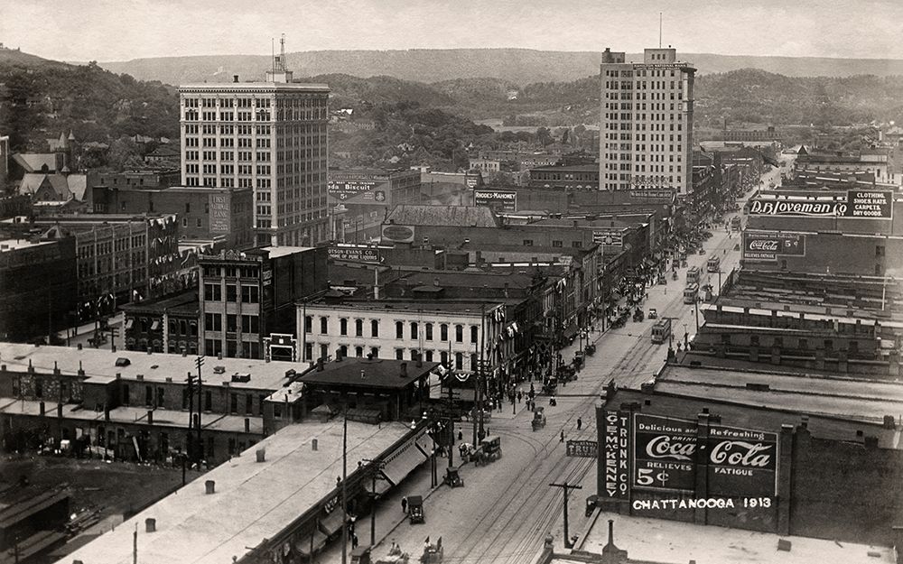 Downtown Chattanooga 1913 art print by Rachel Lee for $57.95 CAD
