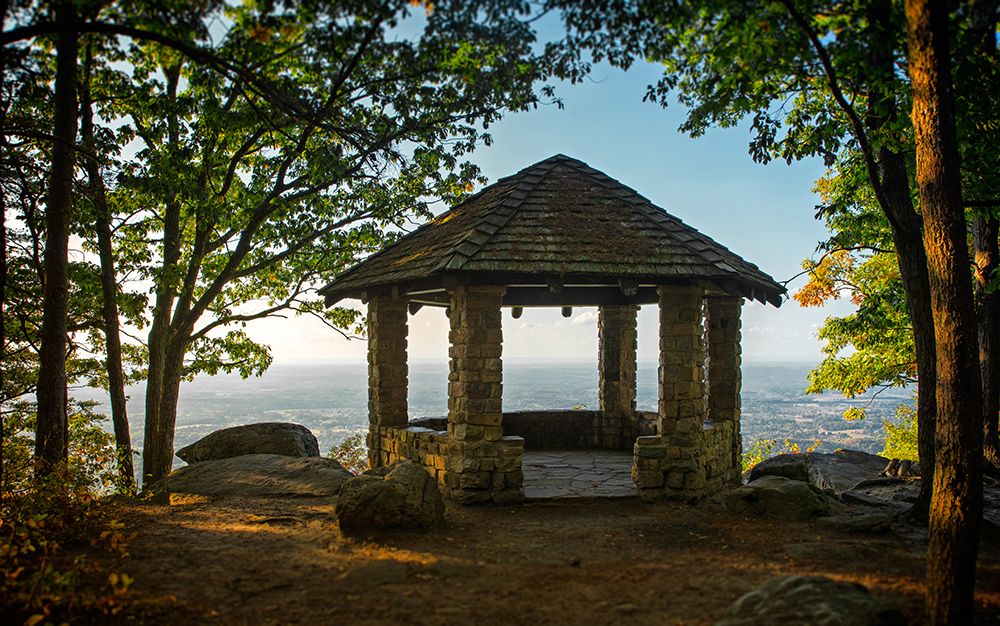 Fall Gazebo Overlook art print by Rachel Lee for $57.95 CAD