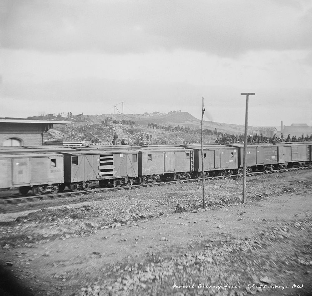 Federal Calvary Train Boxcars Chattanooga 1863 art print by Rachel Lee for $57.95 CAD