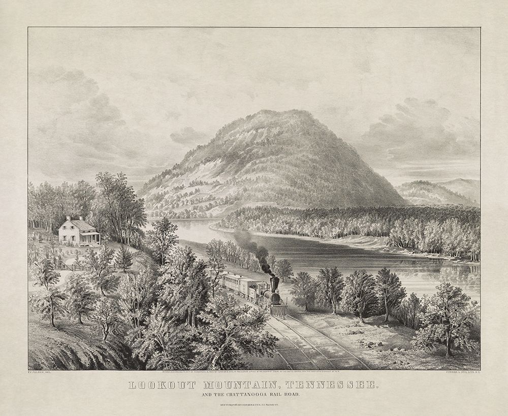 Lookout Mountain and Chattanooga Railroad 1866 art print by Rachel Lee for $57.95 CAD