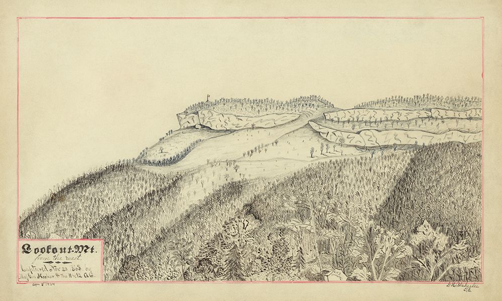 Lookout Mtn Drawing Maj Gen Hooker 1864 art print by Rachel Lee for $57.95 CAD