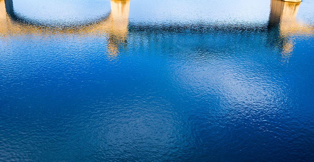 Market Bridge River Reflection art print by Rachel Lee for $57.95 CAD