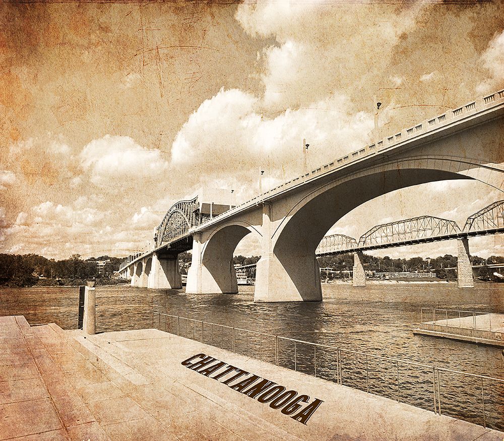 Market Bridge Textured w Writing art print by Rachel Lee for $57.95 CAD