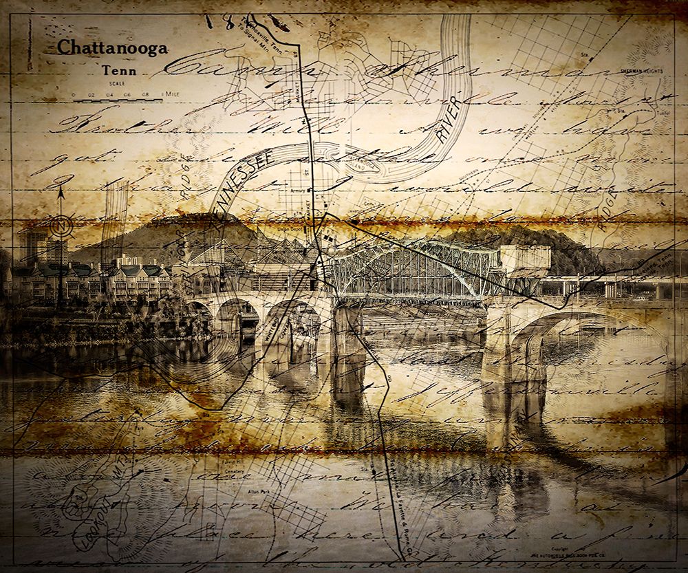 Market To Lookout Textured w Writing art print by Rachel Lee for $57.95 CAD