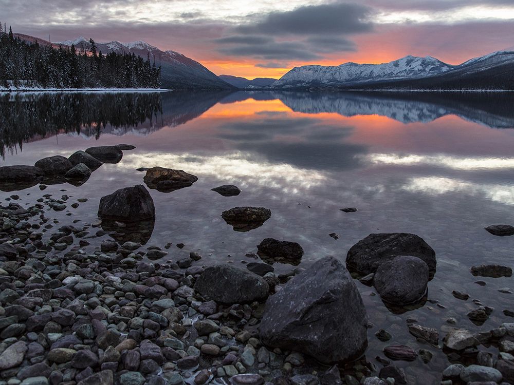 Mountain Lake 19 art print by Rachel Lee for $57.95 CAD