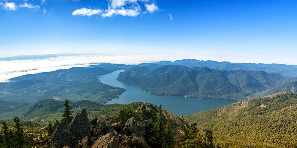 Mountain Lake 26 art print by Rachel Lee for $57.95 CAD