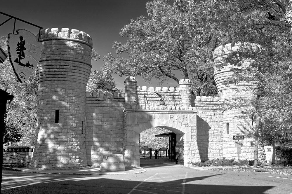 Point Park Gate 2 BW art print by Rachel Lee for $57.95 CAD