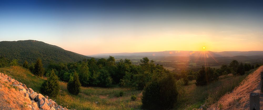 Sequatchie Valley Sunset Pano art print by Rachel Lee for $57.95 CAD