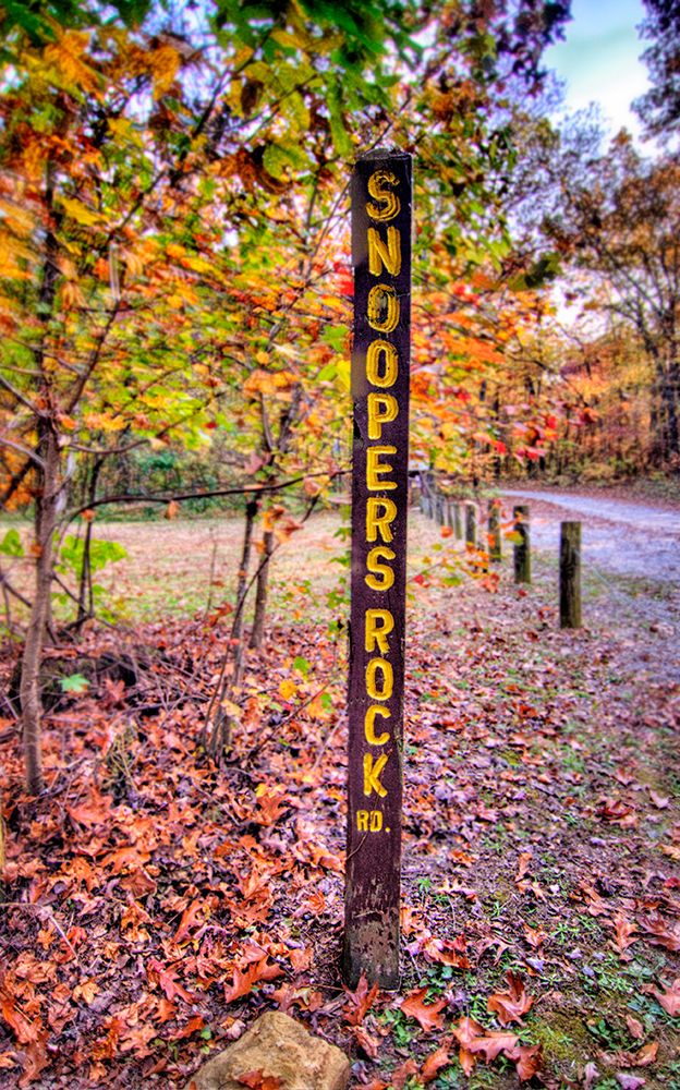 Snoopers Rock Road Sign HDR art print by Rachel Lee for $57.95 CAD