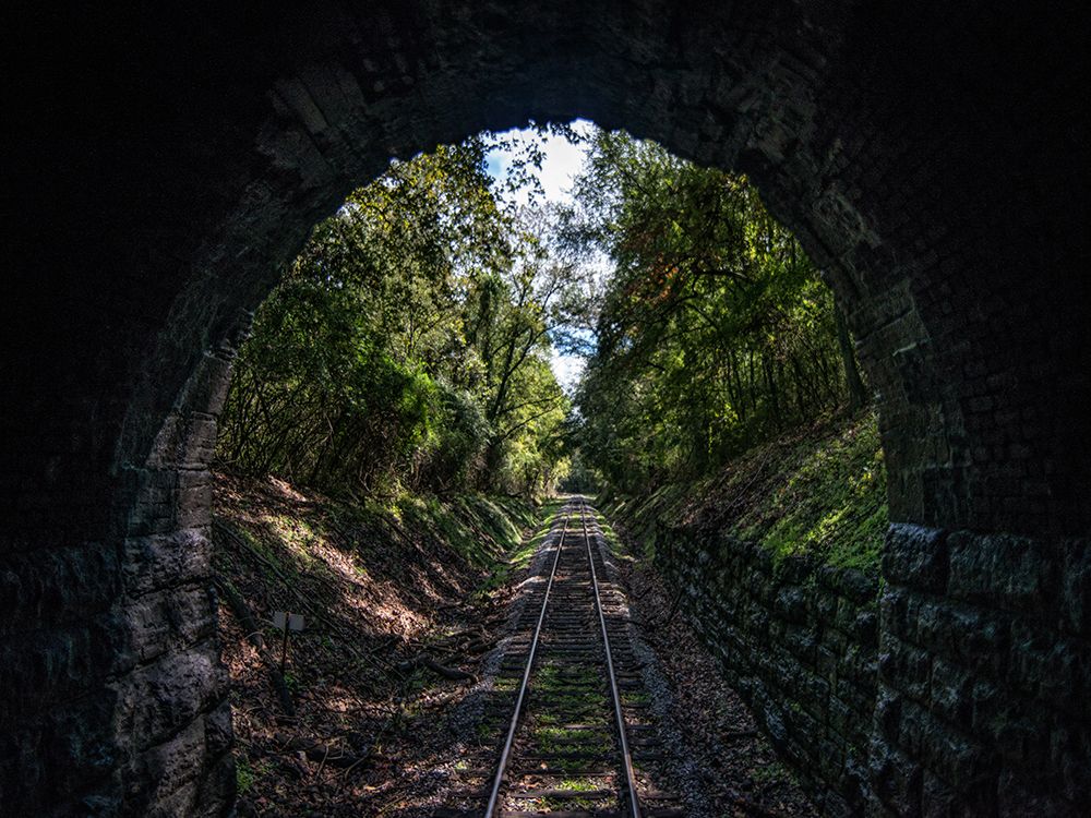 Train Enter Tunnel 3 art print by Rachel Lee for $57.95 CAD
