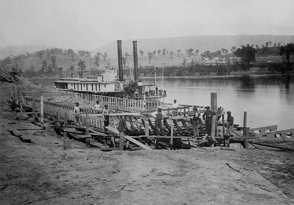 Transport Steamer Building 1864 art print by Rachel Lee for $57.95 CAD