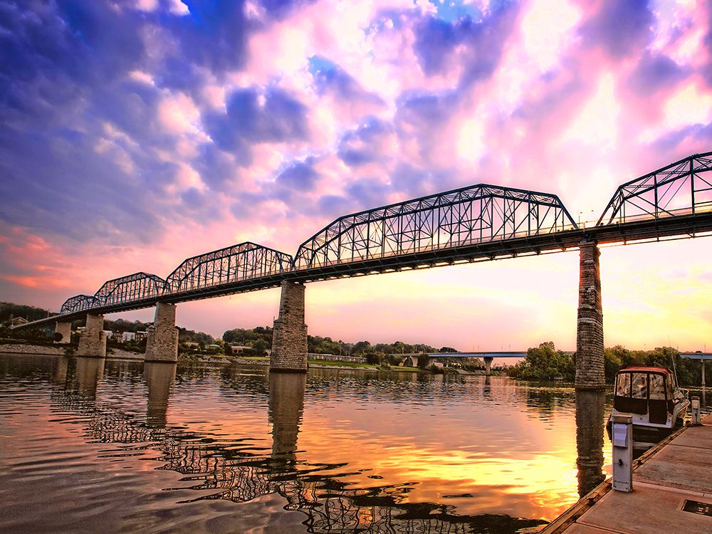 Walnut Bridge Sunset art print by Rachel Lee for $57.95 CAD