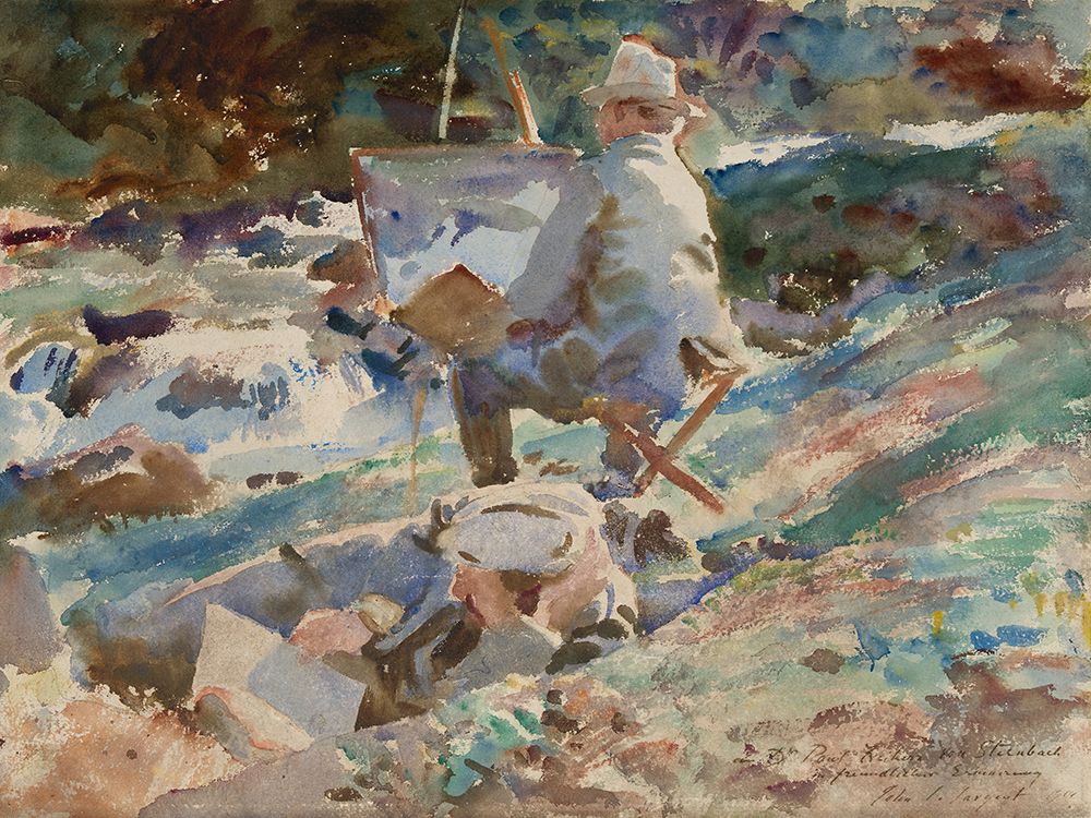An Artist at His Easel_John Singer Sargent art print by Screendoor for $57.95 CAD