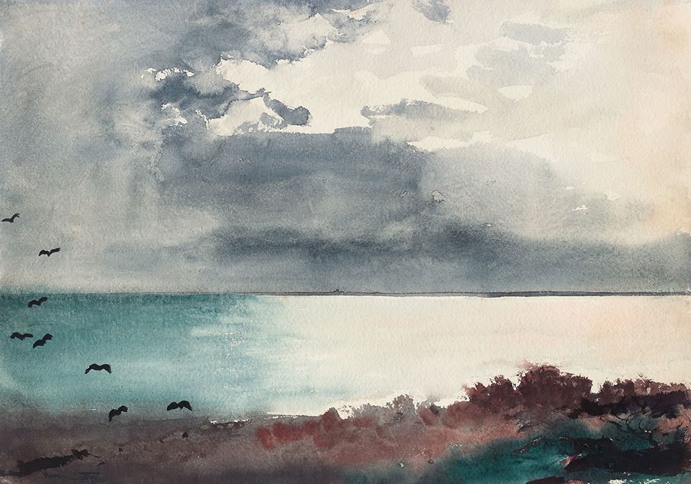 Breaking Storm Coast of Maine Winslow Homer art print by Screendoor for $57.95 CAD
