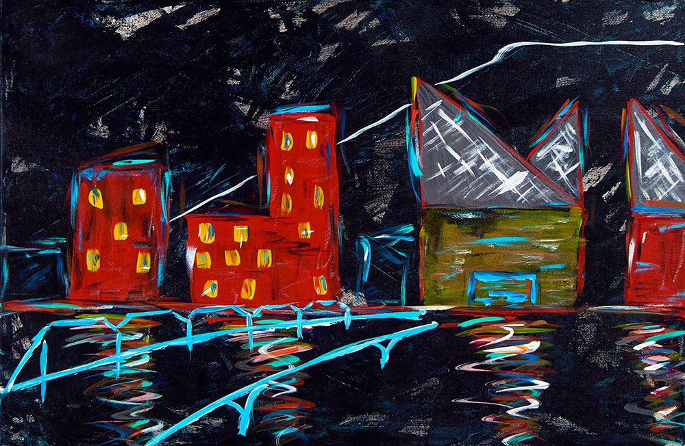 Chattanooga Waterfront art print by Screendoor for $57.95 CAD